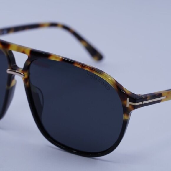 Tom Ford FT1026 05A Bruce Sunglasses Black/Havana Aviator Frame, Smoke Lenses - Picture 8 of 10